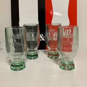 RARE Jack Daniels Glass Set of 4 ‘Jack & Coke’ Bar Glasses